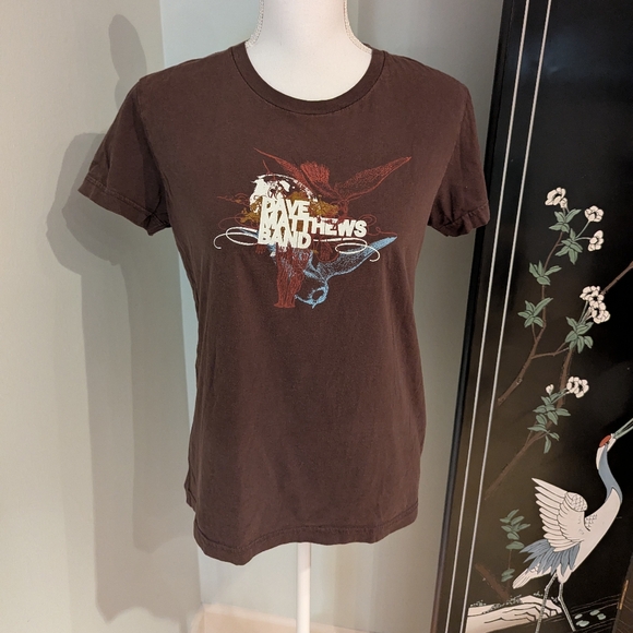 Dave Matthews Band Brown T-shirt American Apparel Youth XL Wms Small/Medium 106 - Picture 1 of 8